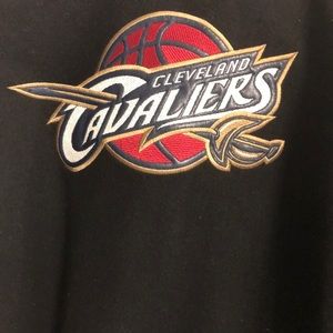Cleveland Cavaliers Jeff Hamilton Wool and Leather Black Jacket